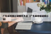 广东麻将顺口溜图片大全（广东麻将暗语顺口溜）